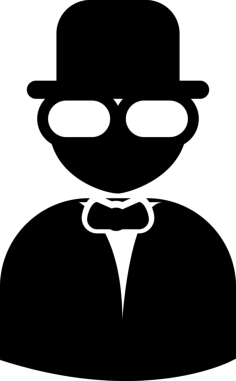 Male With Hat Suit And Tie Silhouette Cutting Svg Files, Free Vectors File